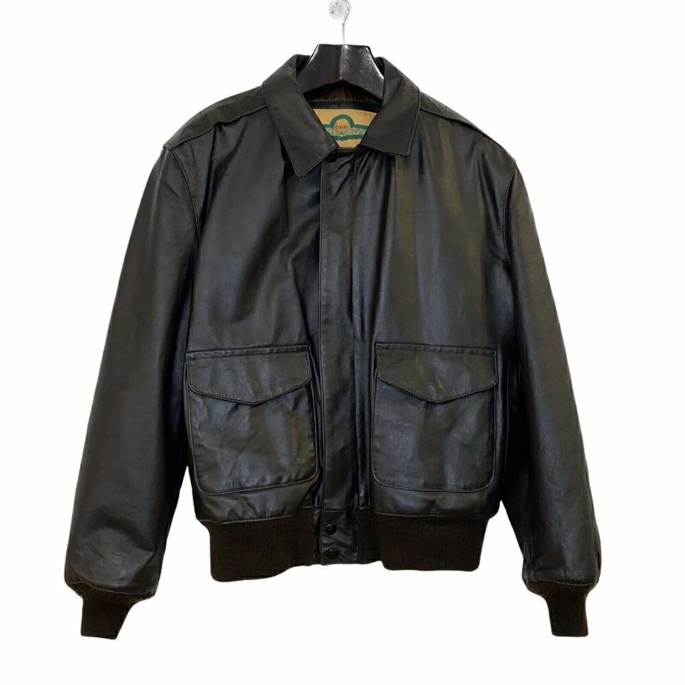 Excelled Aeroshell Shell Leather Bomber Jacket Medium